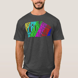 T-shirt Musique qui reste vieille école stéréo rétro rétro