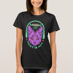 T-shirt Musique Qui Tout Soundwave Cute Kitty Headphone