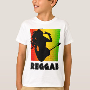 T-shirt Musique Rasta Rastaman de reggae chantant jouant