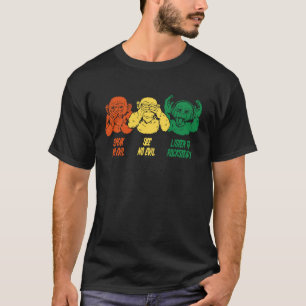 T-shirt Musique reggae disant Trois singes sages Rockstabl