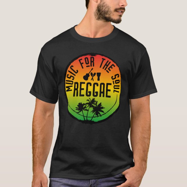 T-shirt Musique reggae pour la citation de l'âme jamaïcain (Devant)