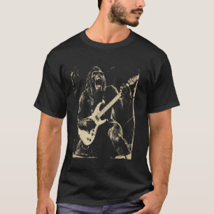 T-shirt Musique Rock Grunge Guitare Électrique Gorille Lou