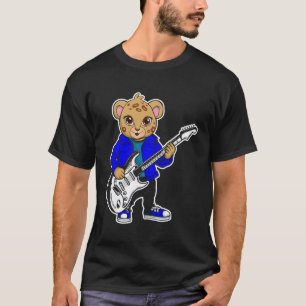 T-shirt Musique Rock Guitare Rétro de Cheetah Mignon