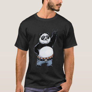 T-shirt Musique Rock Panda Rétro Hommes Enfants Femmes Ama