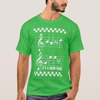 T-shirt Musique Son A Bandhing Music Notes rétro