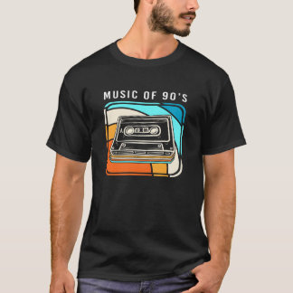 T-shirt Musique sur cassette des années 90 rétro