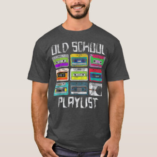 T-shirt Musique sur cassette Rétro 80s Old-School Playlist