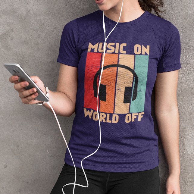 T-shirt Musique Sur World Off Musicien Amoureux De Musique (Créateur téléchargé)