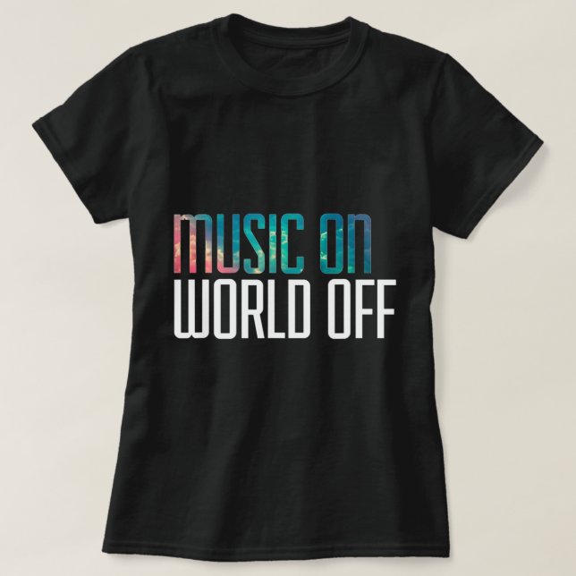 T-shirt Musique Sur World Off Pour Les Amateurs De Musique (Design devant)