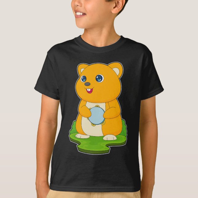 T-shirt Musique tambour de musicien de hamster (Devant)