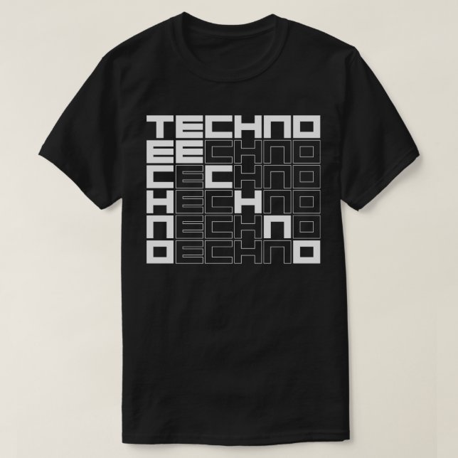 T-shirt musique techno (Design devant)