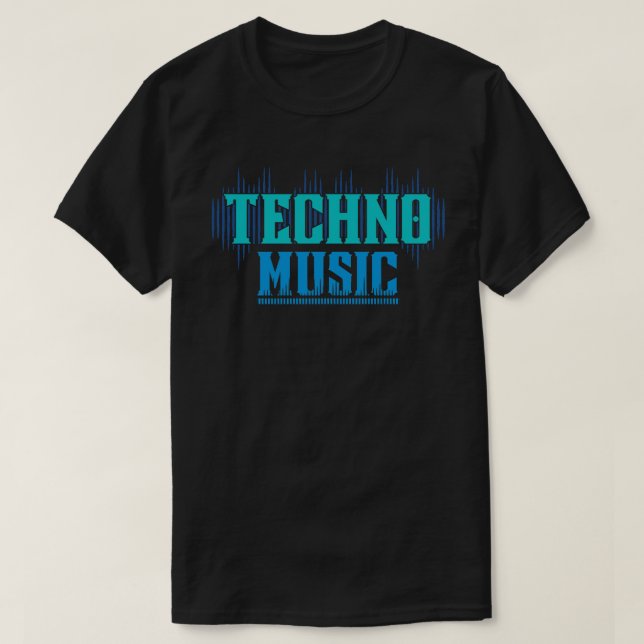 T-shirt Musique Techno Couleurs Néon (Design devant)