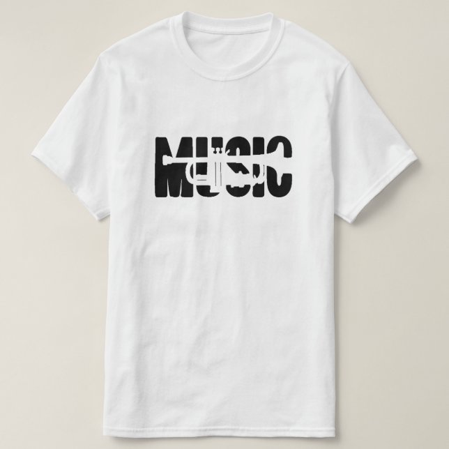 T-SHIRT MUSIQUE (TROMPETTE) (Design devant)