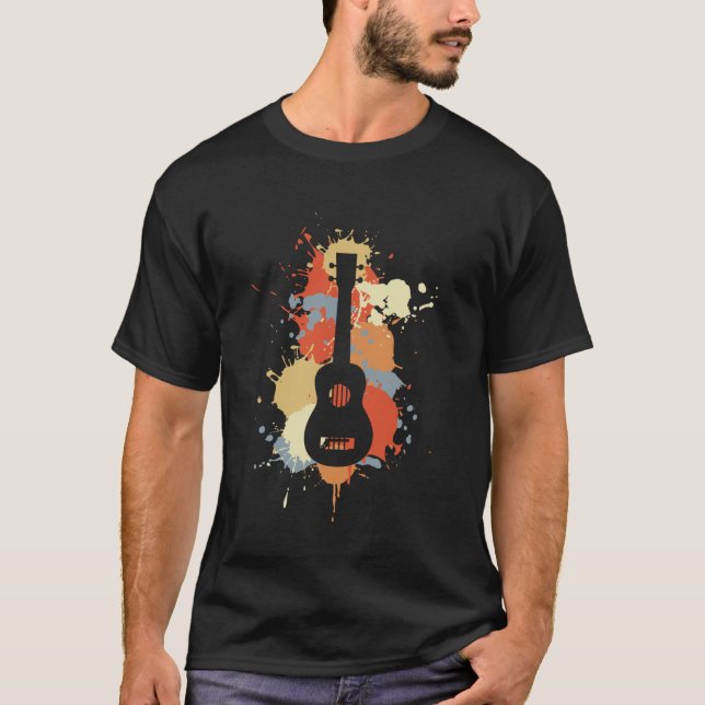 T-shirt Musique Ukulele Rétro Ukulelist (Devant)