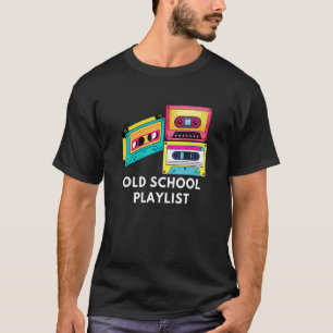 T-shirt Musique vintage Dj 80s 90s Old School Playlist Cas