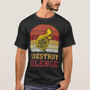 T-shirt Musique vintage Lover I Destroy Silence French Hor