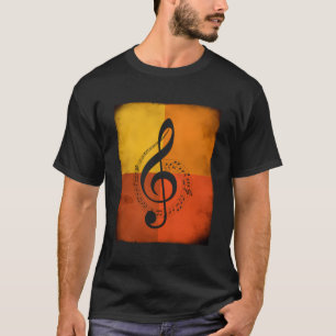 T-shirt Musique Vintage rétro Lover Treble Clef Cool Music