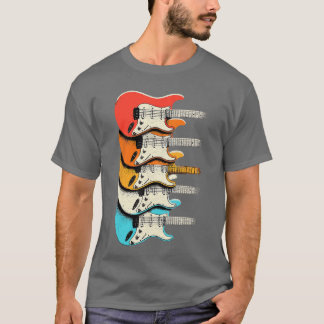 T-shirt Musique vintage Rock and Roll Guitare rétro