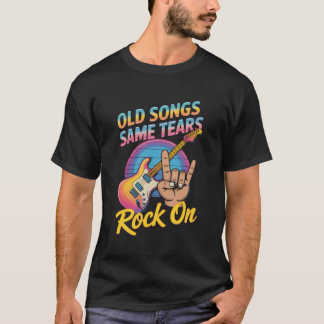 T-shirt Musique vintage Vieux chants Même larmes