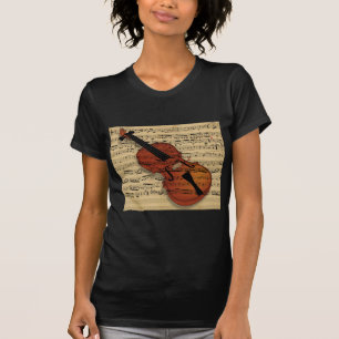 T-shirt Musique Vintage violon