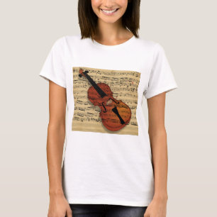 T-shirt Musique Vintage violon