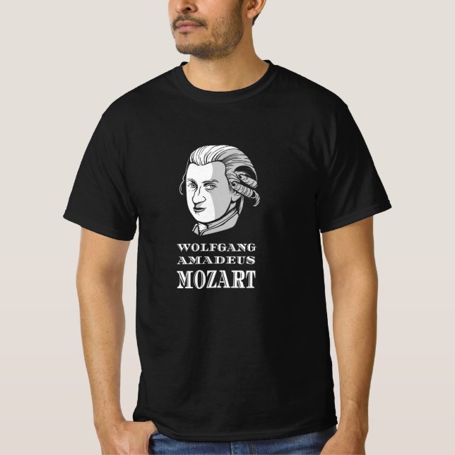 T-shirt Musique - Wolfgang Amadeus Mozart Portrait (Devant)