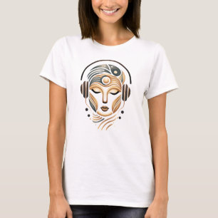 T-shirt Musique zen minimaliste Déesse géométrique abstrai