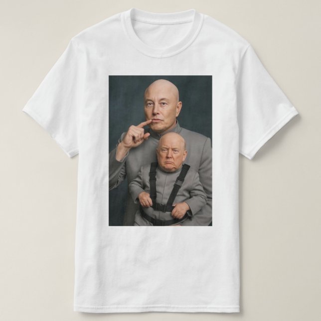 T-shirt Musk Trump Mini Me LOL (Design devant)
