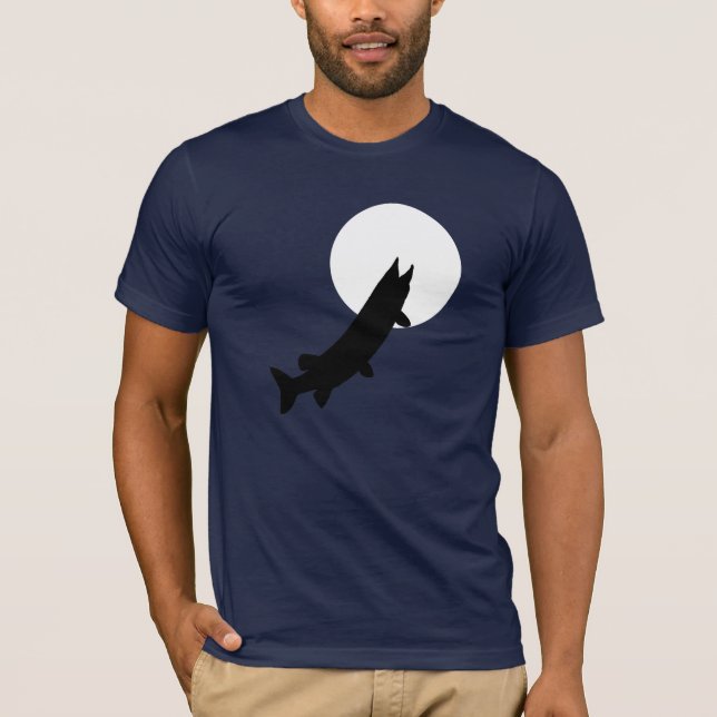 T-shirt Muskies par clair de lune : Passer par une pièce (Devant)