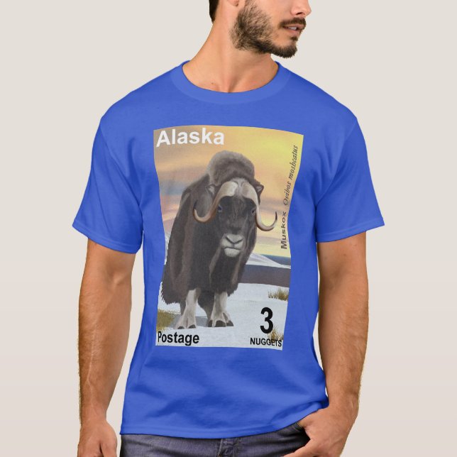 T-shirt Muskox - Alaska Postage (Devant)