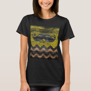 T-shirt Mustache Chevron Bois moderne #5