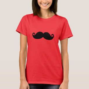 T-shirt Mustache noire de Funny