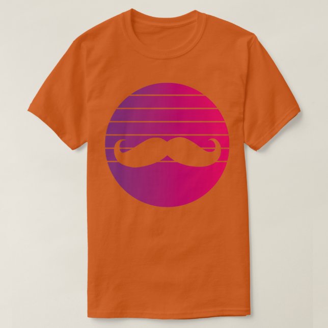 T-shirt Mustache Retro Style Vintage 2 (Design devant)
