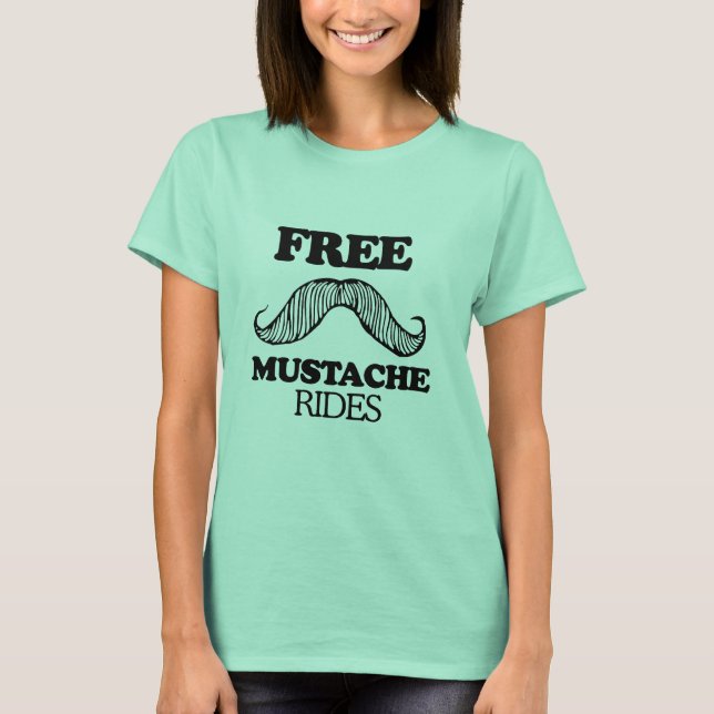 T-shirt MUSTACHE RIDES GRATUIT (Devant)