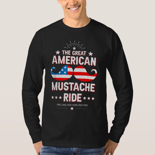 T-shirt Mustache Rides présente (Devant)