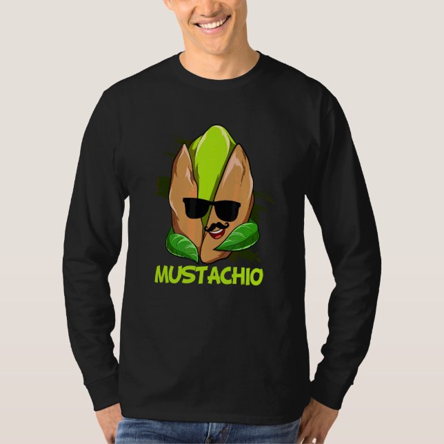 T-shirt Mustachio Pistachio Mustache Nut Pistachios (Devant)
