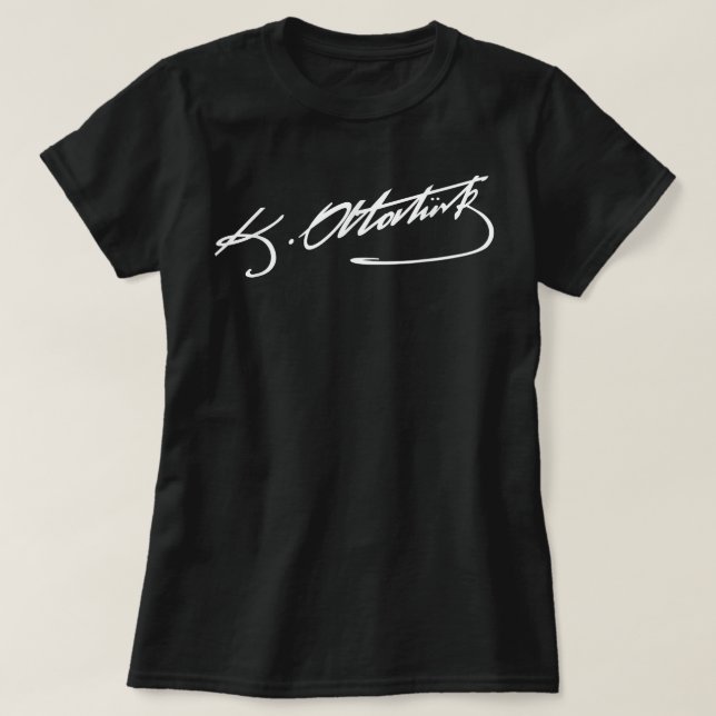 T-shirt Mustafa Kemal Ataturk Signature Turke (Design devant)
