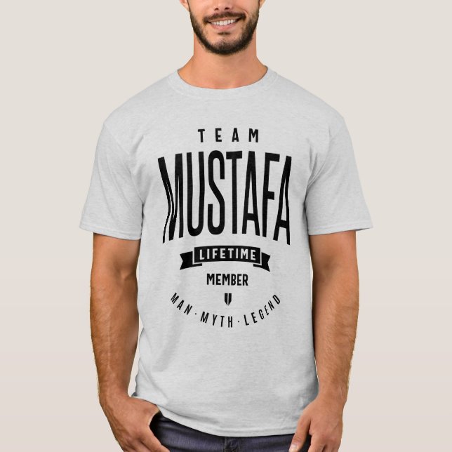 T-shirt Mustafa Nom personnalisé Cadeau Anniversaire (Devant)