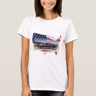 T-shirt Mustang au-dessus de Flag.png américain