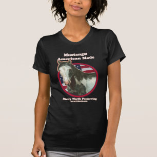 T-shirt Mustang : Le blanc fait américain marque avec des