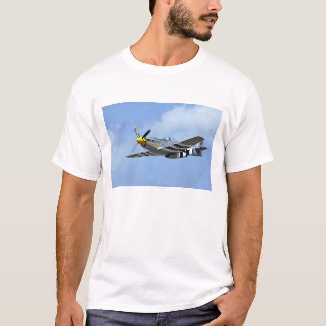 T-shirt Mustang nord-américain de P-51D, petit cheval (Devant)