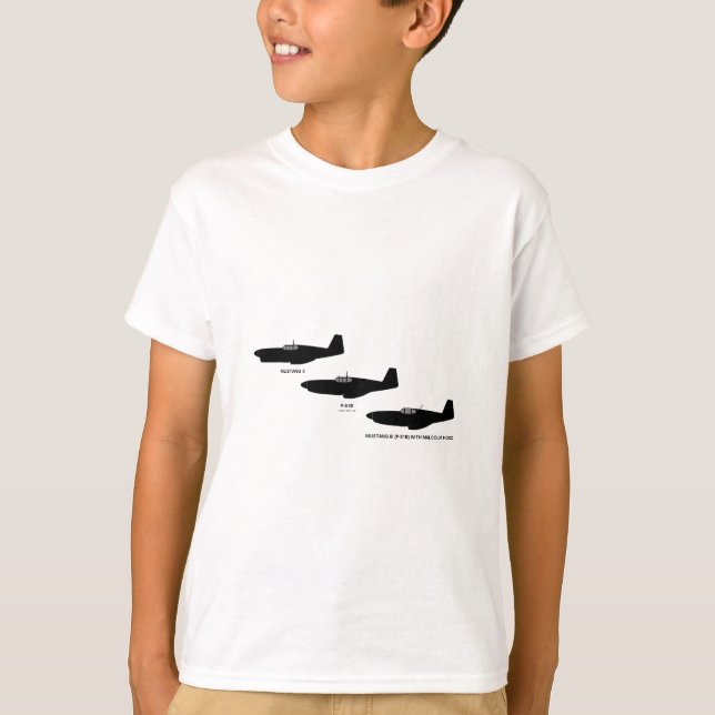 T-shirt Mustang P-51 nord-américain de la deuxième guerre (Devant)