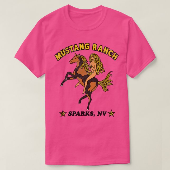 T-shirt Mustang Ranch Retro Nevada Souvenir touristique (Design devant)