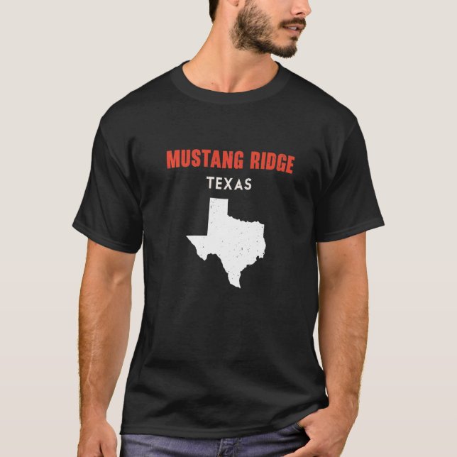 T-shirt Mustang Ridge Texas USA State America Travel Texas (Devant)