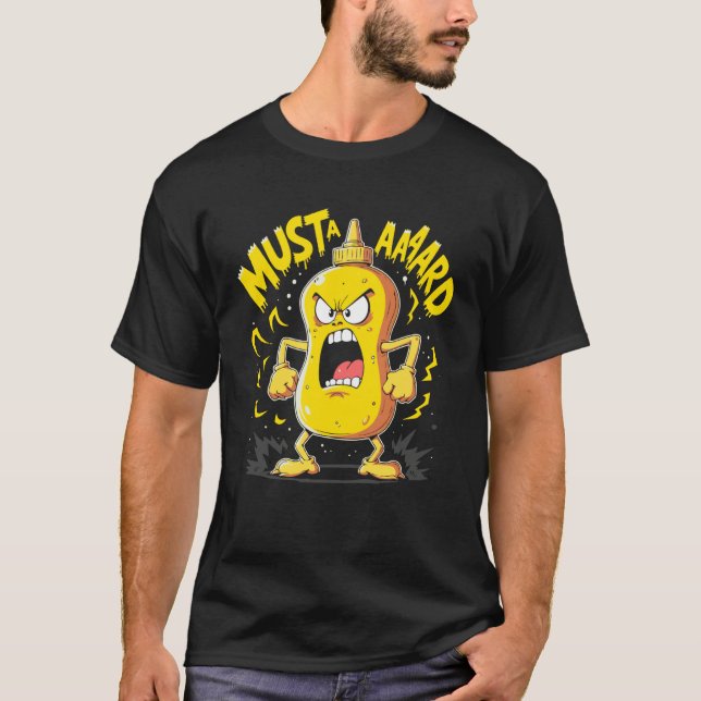 T-shirt Mustard Bottle Scream Funny Condiment Rap Humor (Devant)
