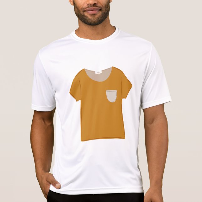 T-shirt Mustard Yellow Minimalist Top (Devant)