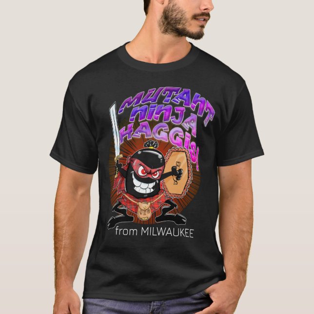 T-SHIRT MUTANT NINJA HAGGIS (Devant)