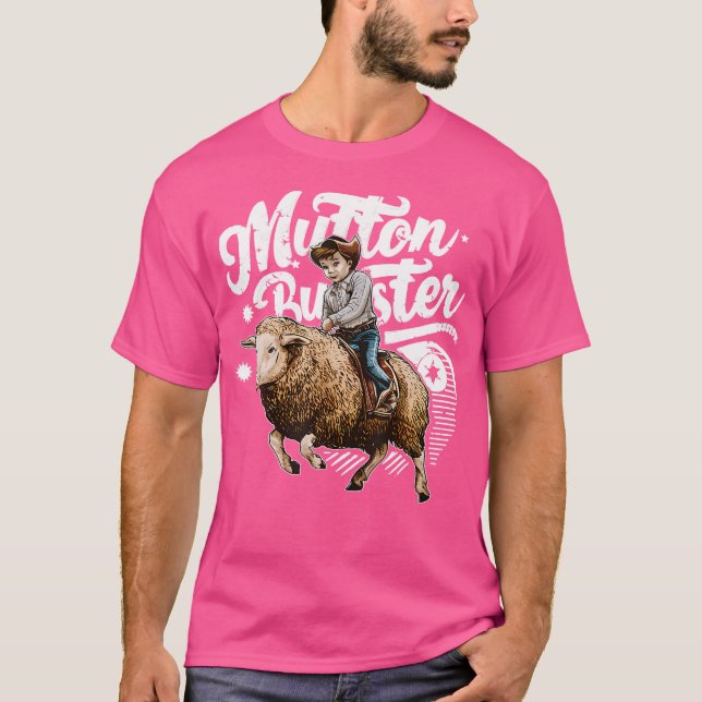 T-shirt Mutton Buster Mutton Busch Sheep Riding Texas Ro (Devant)