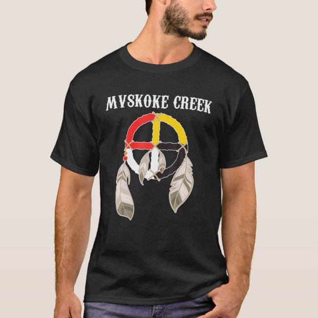 T-shirt Mvskoke Creek Muskogee Native American Medicine Wh (Devant)
