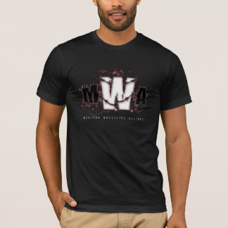 T-shirt MWA - Classique (rouge foncé sur le noir)